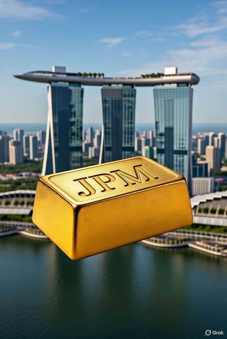 JP Morgan přesouvá obchodní oddělení pro zlato do Singapuru: Posun globální finanční moci do Asie?
