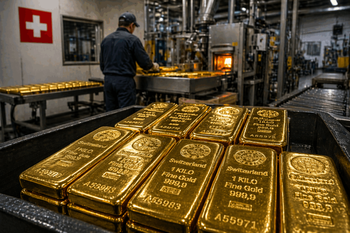 Švýcarsko exportuje čím dál více zlata. Fyzický trh se mění