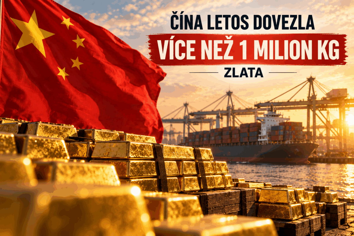 Čína letos dovezla přes 1 000 tun zlata